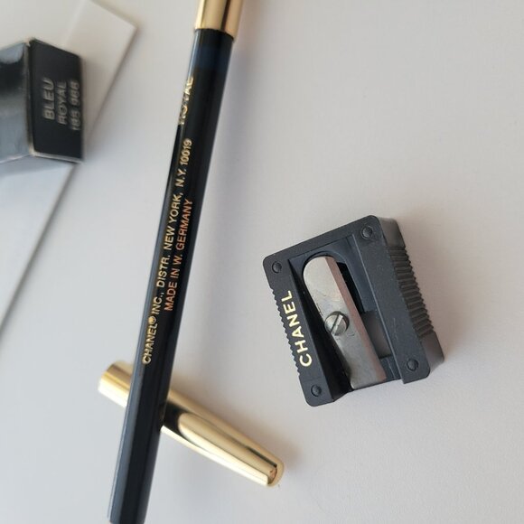 Chanel Crayon Smudge Eyeliner PENCIL BLEU ROYAL Full Size w Sharpener NO SMUDGER - Picture 7 of 10